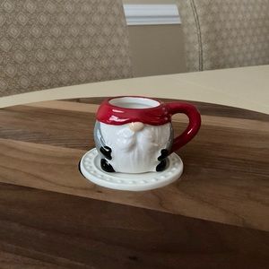 Christmas Gnome Toothpick Holder Platter Decoration